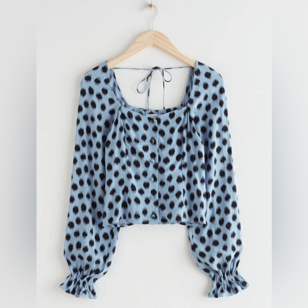 & Other Stories ruffle cuff buttoned up top